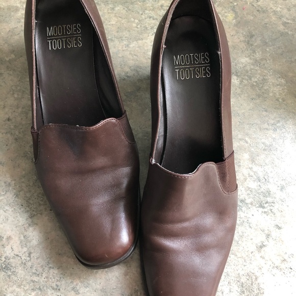 Mootsies tootsies brown leather high heels - Picture 1 of 3